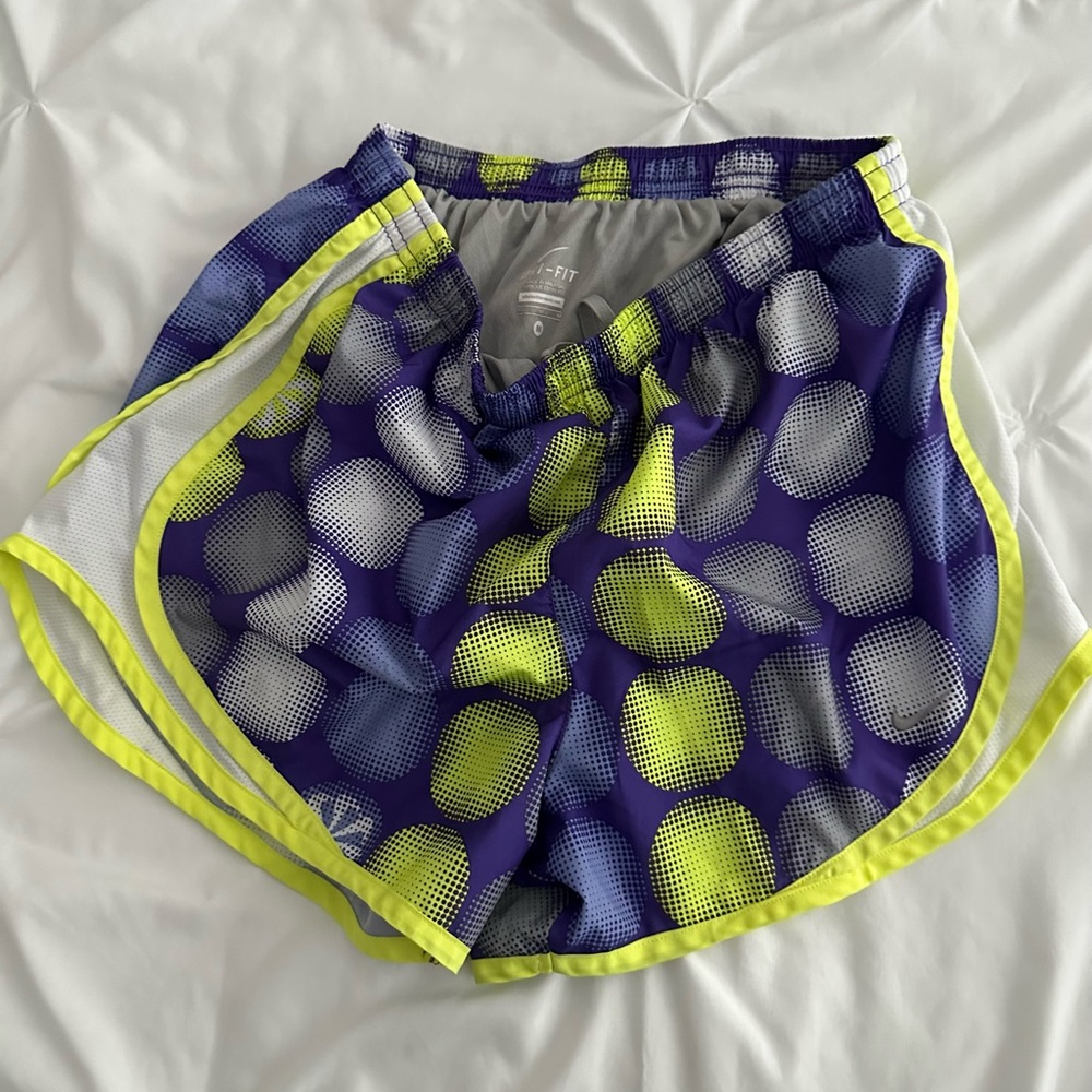 Nike Women's Athletic Shorts - Purple and Yellow